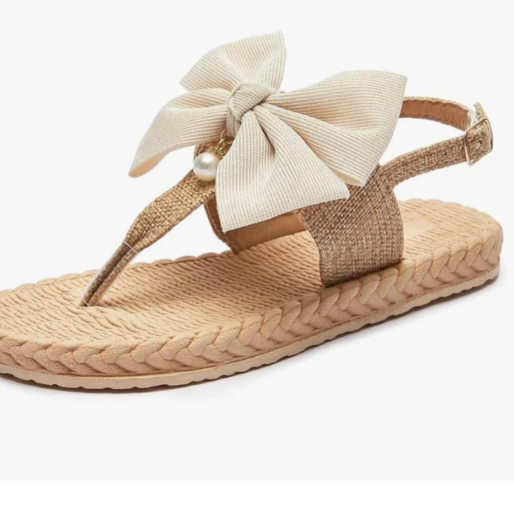 Women's Bow Pearl Sandals